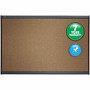 Quartet Prestige Bulletin Board - 24" Board Height x 36" Board Width - Brown Cork Surface - Self-healing, Durable - Graphite Frame Product Image 