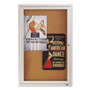 Quartet Enclosed Indoor Cork Bulletin Board with One Hinged Door, 24 x 36, Tan Surface, Silver Aluminum Frame (QRT2363) View Product Image
