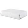 White One-Piece Non-Window Bakery Boxes, 1/2-Sheet Cake Box, 19 x 14 x 4, White, Paper, 50/Carton (SCH1029) View Product Image