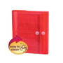 Smead Poly String and Button Interoffice Envelopes, Open-Side (Horizontal), 9.75 x 11.63, Transparent Red, 5/Pack View Product Image
