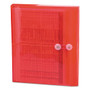 Smead Poly String and Button Interoffice Envelopes, Open-Side (Horizontal), 9.75 x 11.63, Transparent Red, 5/Pack View Product Image
