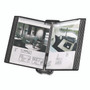 djois by Tarifold VEO Desktop Reference System, 10 Panels with Black Borders, Black Base View Product Image