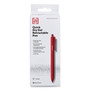 TRU RED Quick Dry Gel Pen, Retractable, Medium 0.7 mm, Red Ink, Red Barrel, Dozen View Product Image