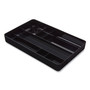 TRU RED Deep Plastic Drawer Organizer, Seven Compartment, 9.13 x 14.13 x 2.04, Black View Product Image