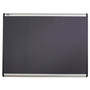 Quartet Prestige Plus Magnetic Fabric Bulletin Boards, 36" x 24", Gray Surface, Satin Aluminum Frame View Product Image