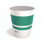 Perk Insulated Paper Cup, 10 oz, White/Teal, 40/Pack View Product Image