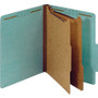 Pendaflex Colored Pressboard Top Tab Classification Folders, 2.5" Expansion, 2 Dividers, 6 Fasteners, Letter Size, Light Blue, 10/Box View Product Image