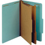Pendaflex Colored Pressboard Top Tab Classification Folders, 2.5" Expansion, 2 Dividers, 6 Fasteners, Legal Size, Light Blue, 10/Box View Product Image