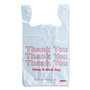 Monarch Plastic "Thank You - Have a Nice Day" Shopping Bags, Cut-Out Handles, 11.5" x 6.5" x 22", White/Red, 250/Box View Product Image