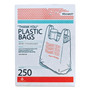 Monarch Plastic "Thank You - Have a Nice Day" Shopping Bags, Cut-Out Handles, 11.5" x 6.5" x 22", White/Red, 250/Box View Product Image