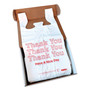 Monarch Plastic "Thank You - Have a Nice Day" Shopping Bags, Cut-Out Handles, 11.5" x 6.5" x 22", White/Red, 250/Box View Product Image