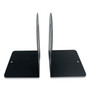 Huron Steel Bookends, Fashion Style, Nonskid, 5.5 x 4.75 x 7.25, Black, 1 Pair View Product Image