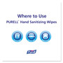 PURELL Cottony Soft Individually Wrapped Sanitizing Hand Wipes, 5 x 7, Herbal Scent, White, 480/Carton View Product Image