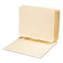 Smead Self-Adhesive Folder Dividers for Top/End Tab Folders, Prepunched for Fasteners, 1 Fastener, Letter Size, Manila, 100/Box View Product Image