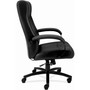 HON Validate Big and Tall Leather Chair, Supports Up to 450 lb, 18.75" to 21.5" Seat Height, Black (BSXVL685SB11) View Product Image