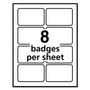 Avery Flexible Adhesive Name Badge Labels, 3.38 x 2.33, White/Red Border, 400/Box View Product Image