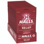 HALLS Triple Action Cough Drops, Cherry, 30/Bag, 12 Bags/Box View Product Image