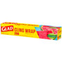 Glad ClingWrap Plastic Wrap, 200 Square Foot Roll, Clear (CLO00020) View Product Image