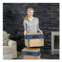 Bankers Box SmoothMove Prime Moving/Storage Boxes, Hinged Lid, Regular Slotted Container, Small, 12" x 16" x 12", Brown/Blue, 10/Carton View Product Image