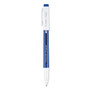Pilot FriXion Fineliner Erasable Porous Point Pen, Stick, Fine 0.6 mm, Blue Ink, Blue/White Barrel, Dozen View Product Image