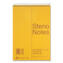 National Standard Spiral Steno Pad, Gregg Rule, Brown Cover, 60 Eye-Ease Green 6 x 9 Sheets (RED36646) View Product Image