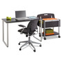 Safco Steel Desk, 47.25" x 24" x 28.75", Beech/White (SAF1943BHWH) View Product Image