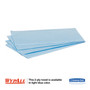 WypAll L10 Windshield Wipers, Banded, 2-Ply, 9.38 x 10.25, Light Blue, 140/Pack, 16 Packs/Carton (KCC05120) View Product Image