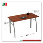 Linea Italia Trento Line Rectangular Desk, 47.25" x 23.63" x 29.5", Cherry (LITTR733CH) View Product Image