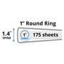 Avery Mini Size Durable Non-View Binder with Round Rings, 3 Rings, 1" Capacity, 8.5 x 5.5, Black View Product Image