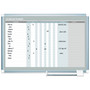 MasterVision In-Out Magnetic Dry Erase Board, 18-Person Tracking, 36" x 24", White Surface, Satin Aluminum Frame View Product Image