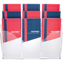 deflecto 3-Tier Document Organizer w/6 Removable Dividers, 14w x 3.5d x 11.5h, Clear View Product Image