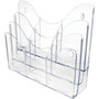 deflecto 3-Tier Document Organizer w/6 Removable Dividers, 14w x 3.5d x 11.5h, Clear View Product Image