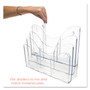 deflecto 3-Tier Document Organizer w/6 Removable Dividers, 14w x 3.5d x 11.5h, Clear View Product Image