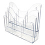 deflecto 3-Tier Document Organizer w/6 Removable Dividers, 14w x 3.5d x 11.5h, Clear View Product Image
