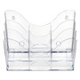 deflecto 3-Tier Document Organizer w/6 Removable Dividers, 14w x 3.5d x 11.5h, Clear (DEF47631) View Product Image