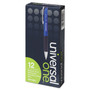 Universal Comfort Grip Ballpoint Pen, Retractable, Medium 1 mm, Blue Ink, Blue/Black Barrel, Dozen Product Image 