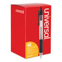 Universal Comfort Grip Ballpoint Pen, Retractable, Medium 1 mm, Black Ink, Clear/Black Barrel, 48/Pack Product Image 