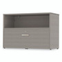 Linea Italia Urban Series Cabinet Credenza Pedestal with Lateral File, 35.25w x 15.25d x 23.75h, Ash View Product Image