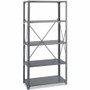 Safco Commercial 5 Shelf Kit - 36" Width x 18" Depth x 75" Height - 5 x Shelf(ves) - 3750 lb Load Capacity - Double-sided - Gray Product Image 