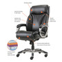 Alera Veon Series Executive High-Back Bonded Leather Chair, Supports Up to 275 lb, Black Seat/Back, Graphite Base View Product Image
