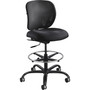 Safco Vue Heavy-Duty Extended-Height Stool, Supports Up to 350 lb, 23" to 32.5" Seat Height, Black Fabric (SAF3394BL) View Product Image