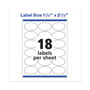 Avery Oval Labels with Sure Feed and Easy Peel, 1.5 x 2.5, Glossy White, 180/Pack View Product Image