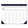 House of Doolittle Recycled Academic Desk Pad Calendar, 18.5 x 13, White/Blue Sheets, Blue Binding/Corners, 14-Month (July to Aug): 2023 to 2024 View Product Image