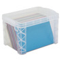 Advantus Super Stacker Storage Boxes, Holds 500 4 x 6 Cards, 7.25 x 5 x 4.75, Plastic, Clear View Product Image