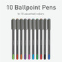 Pentonic Ballpoint Pen Set - 1 mm Pen Point - Assorted Ink - Nickel Silver Tip Product Image 
