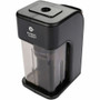 Business Source Electric Pencil Sharpener - Helical - AC Adapter, DC Adapter Powered - Black Product Image 