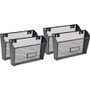 Lorell Mesh Wire Wall Pockets - 6.63" Height x 12.62" Width x 4.75" Depth - (LLR84144CT) View Product Image