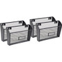 Lorell Mesh Wire Wall Pockets - 6.63" Height x 12.62" Width x 4.75" Depth - Black Product Image 