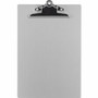 Business Source Aluminum Clipboard - 8 1/2" x 11" Sheet Size - Clamp - Aluminum - Silver Product Image 