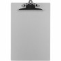 Business Source Aluminum Clipboard - 8 1/2" x 11" Sheet Size - Clamp - Aluminum - Silver Product Image 